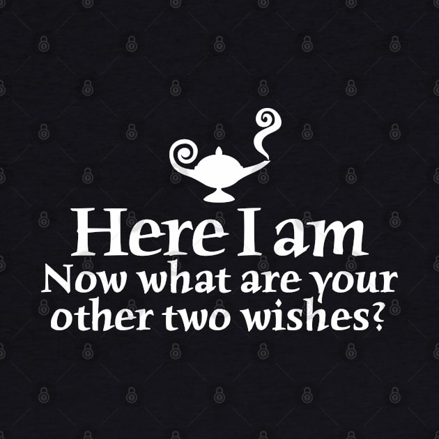 Here I am, now what are your other two wishes by LaundryFactory